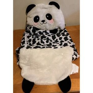 HAPPY NAPPERS Black And White Panda Pillow And Sleeping Bag